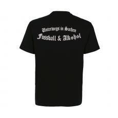 Unterwegs in Sachen Fußball + Alkohol - Männer T-Shirt - schwarz