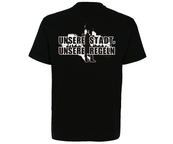 Unsere Stadt unsere Regeln - Hardcorps - Männer T-Shirt - schwarz