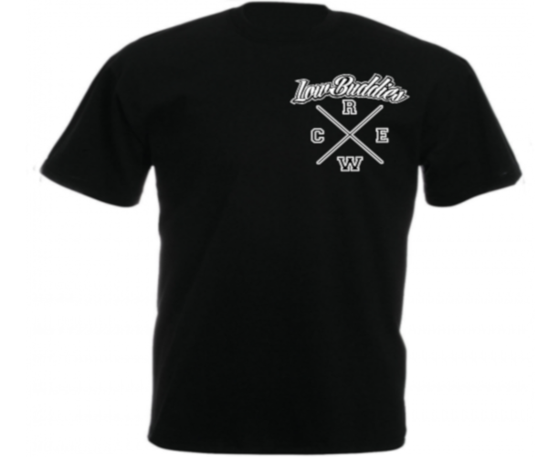 Low Buddies - Männer T-Shirt - Crew - schwarz