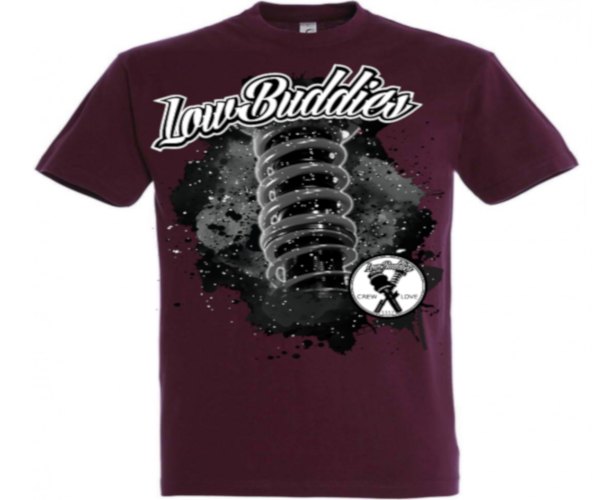 Low Buddies - Männer T-Shirt - Crewlove airride - burgundy