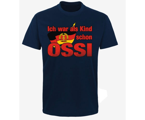 Ich war als Kind schon Ossi - Männer T-Shirt - navy