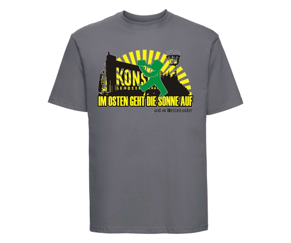 Im Osten geht die Sonne auf - Männer T-Shirt - grau