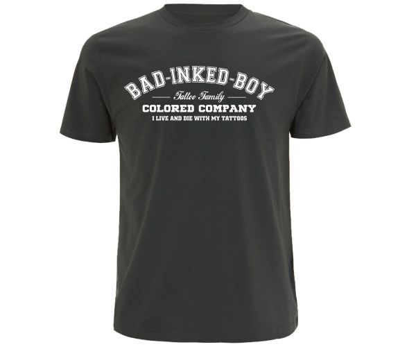 Bad inked boy Tattoo Family - Männer T-Shirt - grau