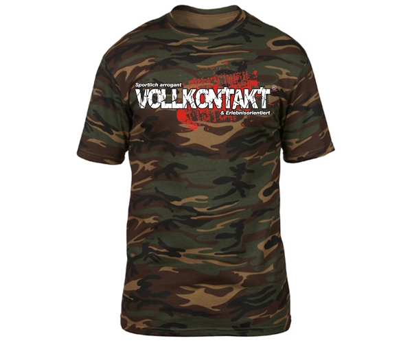 Vollkontakt - Männer camo T-Shirt - woodland