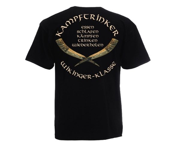 Kampftrinker - Wikinger - Männer T-Shirt - schwarz