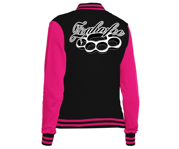 Frauen College Jacke - Zahnfee Edition 10 - schwarz-pink