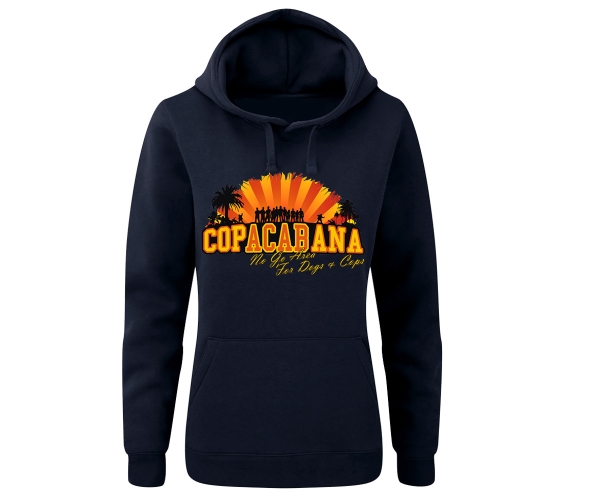 Copacabana - No go Area for Dogs and Cops - Frauen Kapuzenpullover - navy