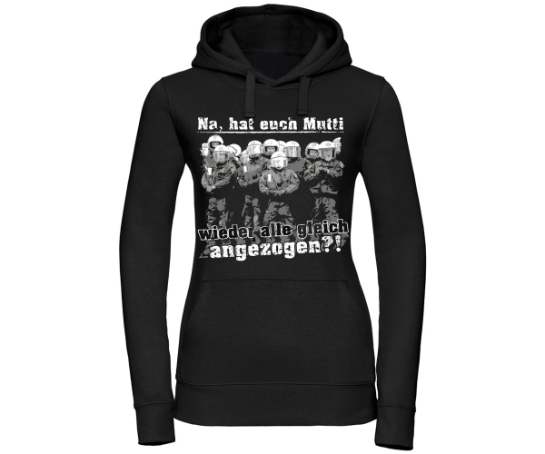 Hat Euch Mutti wieder alle gleich angezogen? - Frauen Kapuzenpullover - schwarz