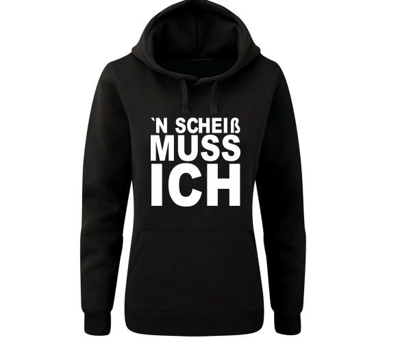 N Scheiß muß ich - Frauen Kapuzenpullover - schwarz