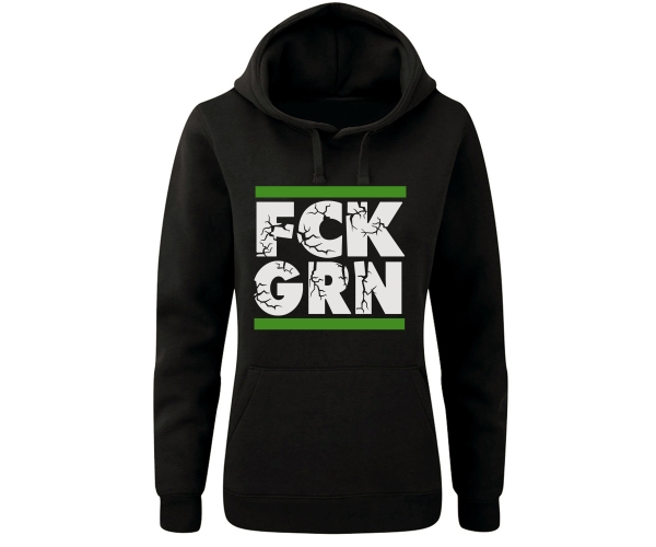 FCK GRN - Frauen Kapuzenpullover - schwarz