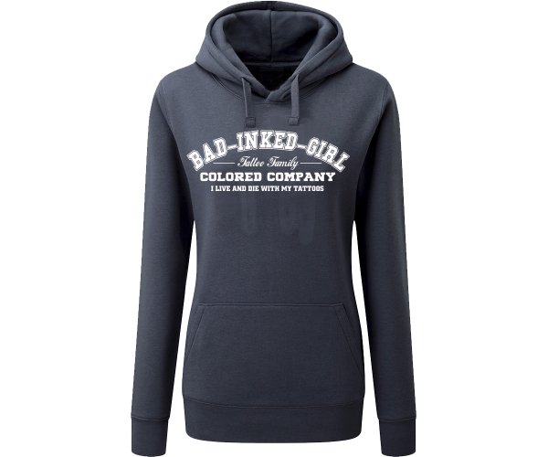 Bad inked Girl - Tattoo Family - Frauen Kapuzenpullover - grau