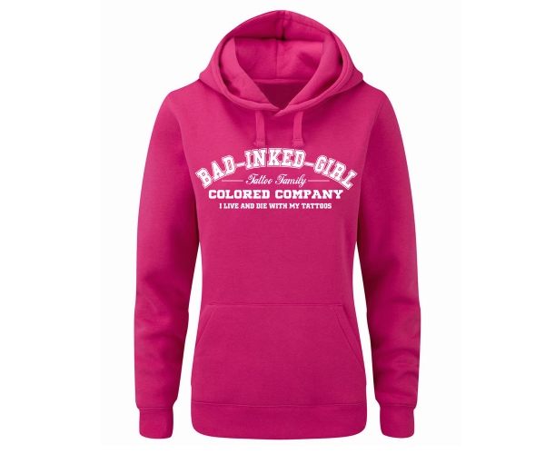 Bad inked Girl - Tattoo Family - Frauen Kapuzenpullover - pink