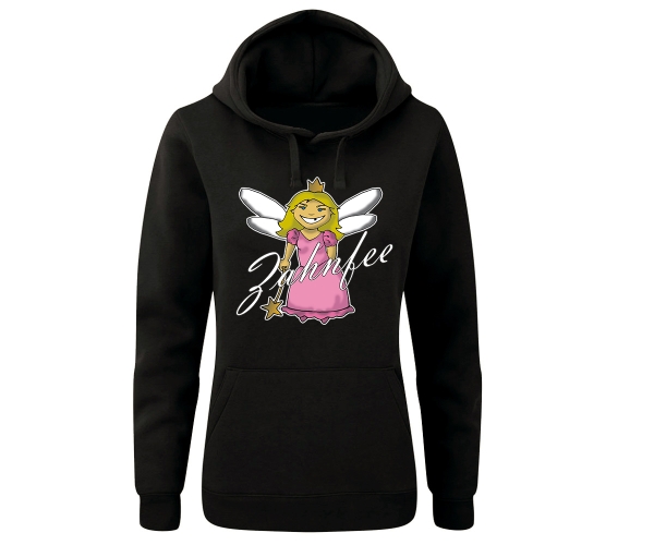 Zahnfee Logo - Frauen Kapuzenpullover - schwarz