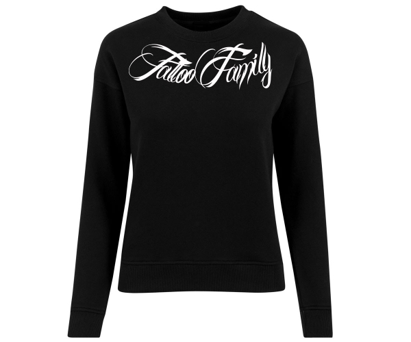 Tattoo Family Schriftzug Bogen - Frauen Pullover - schwarz