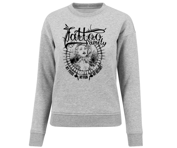 Pride Pain History Tattoo Family - Frauen Pullover - grau-meliert