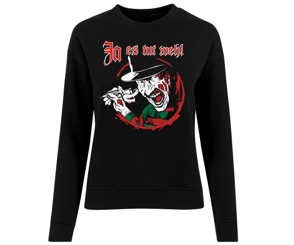 Ja es tut weh Freddy Tattoo Family -  Frauen Pullover - schwarz