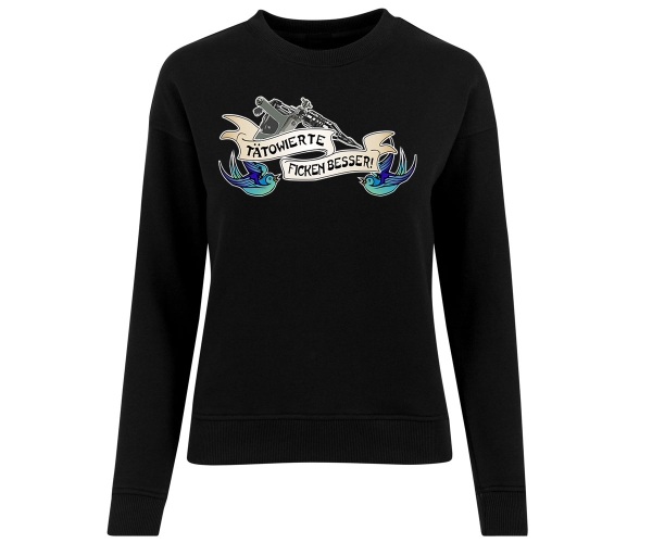 Tätowierte ficken besser - Frauen Pullover - schwarz Tätowierte ficken besser - Frauen Pullover - schwarz