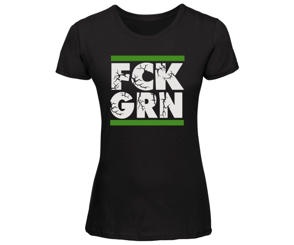 FCK GRN - Frauen T-Shirt - schwarz