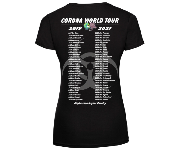 Corona World Tour - Frauen T-Shirt - schwarz