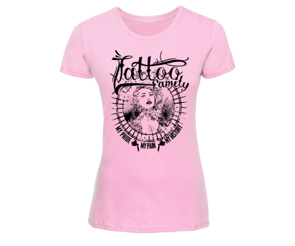 Tattoo Family - Pride Pain History - Frauen T-Shirt - rosa