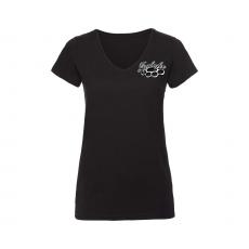 Zahnfee Edition 10 - Frauen V-Neck Shirt - schwarz