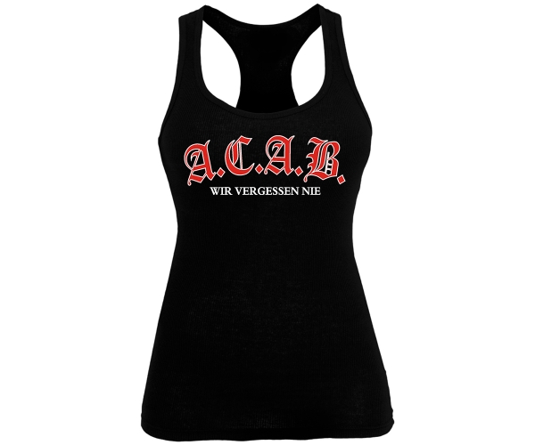 ACAB - Wir vergessen nie - Frauen Tank Top - schwarz