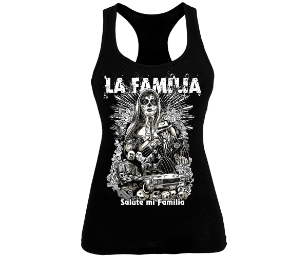 La Familia - Salute mi familia - Frauen Tank Top - schwarz