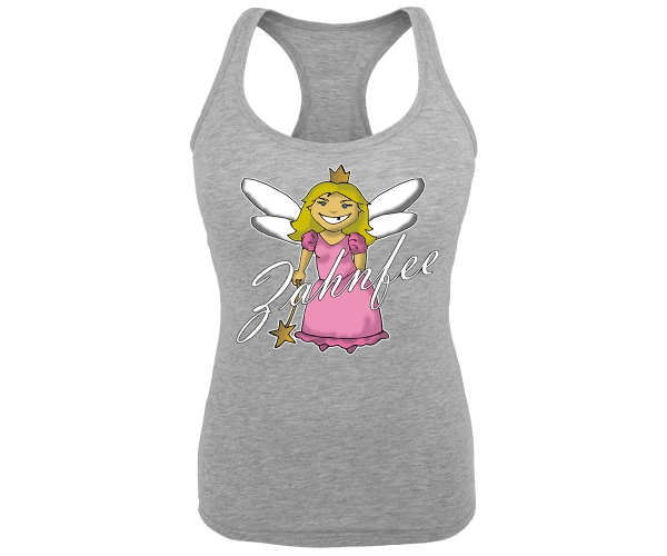 Zahnfee Logo - Frauen Tank Top - grau-meliert