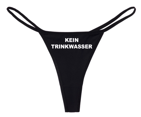 Kein Trinkwasser String Tanga - schwarz