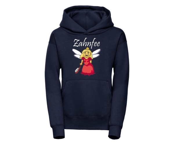 Zahnfee Logo Zahnbürste Kinder Kapuzenpullover navy Zahnfee Logo Zahnbürste Kinder Kapuzenpullover navy