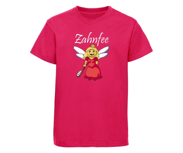 Zahnfee Logo Zahnbürste Kinder T-Shirt pink