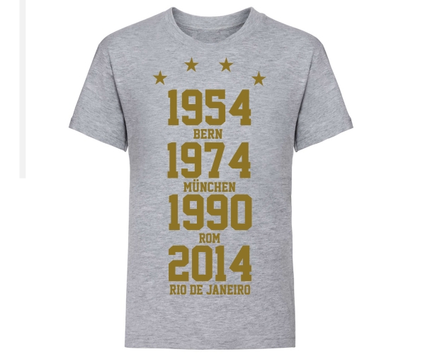 Weltmeister 54-74-90-14 Kinder T-Shirt gold-grau