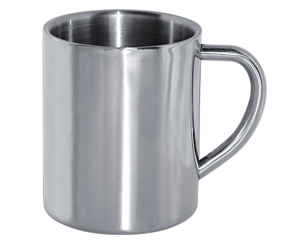 Thermo Feld Tasse silber