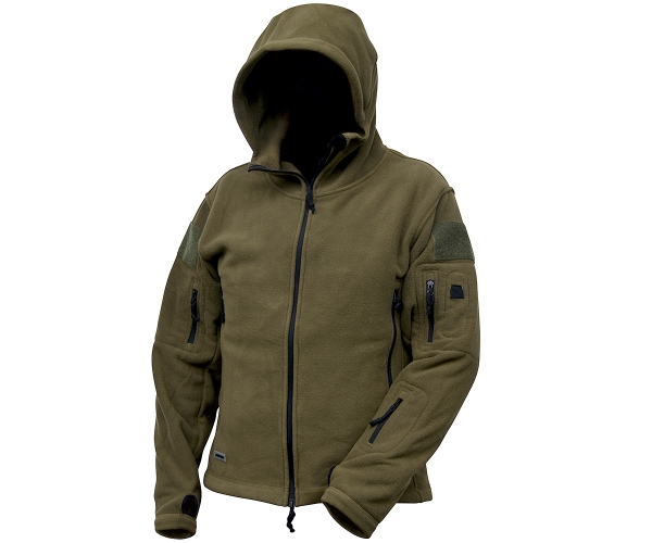 Fleecejacke Recon mit Kapuze oliv