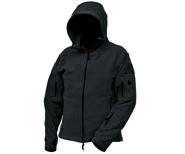 Fleecejacke Recon mit Kapuze schwarz