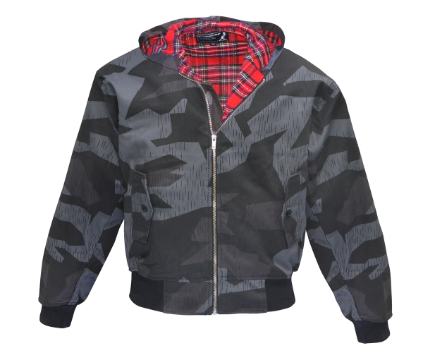 Harrington Jacke - Hooded Splintertarn grau