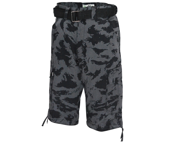 BDU Cargo Bermuda Short mit Gürtel - nightcamo