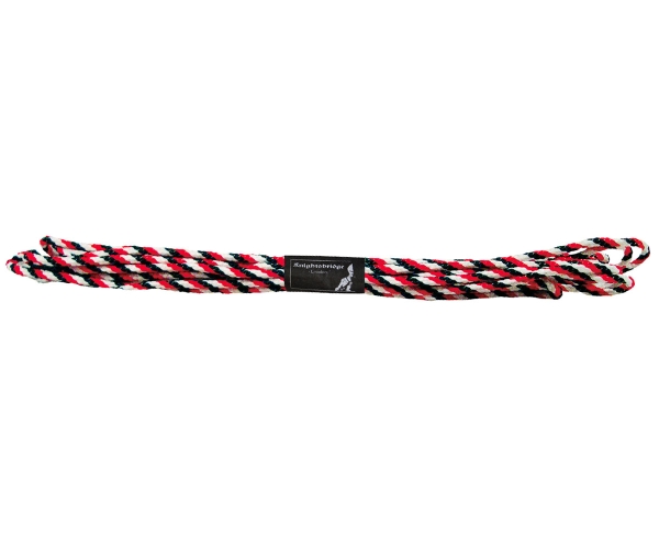 Schnürsenkel mehrfarbig 3 Loch 80cm schwarz-rot-weiß