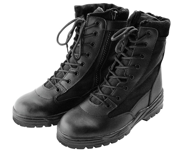 Outdoor Boots Patriot Lederstiefel mit Zipper - schwarz