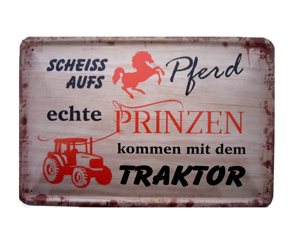 Blechschild - Scheiß aufs Pferd - BS060