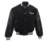 Baseball Jacke echt Leder Bulldog Logo schwarz