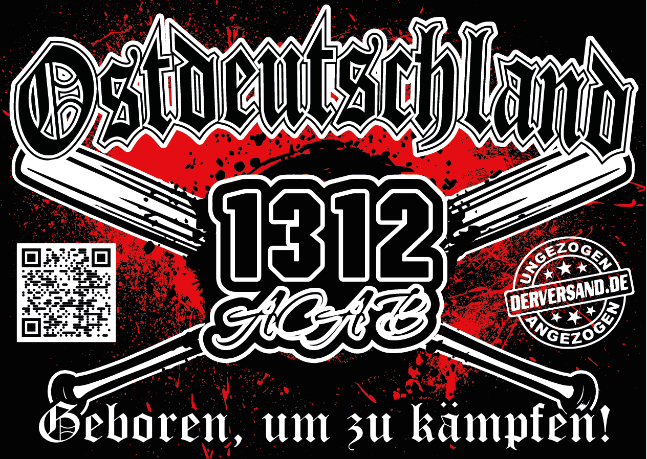 Ostdeutschland - 1312 - Geboren, um zu kämpfen! - Aufkleber Paket