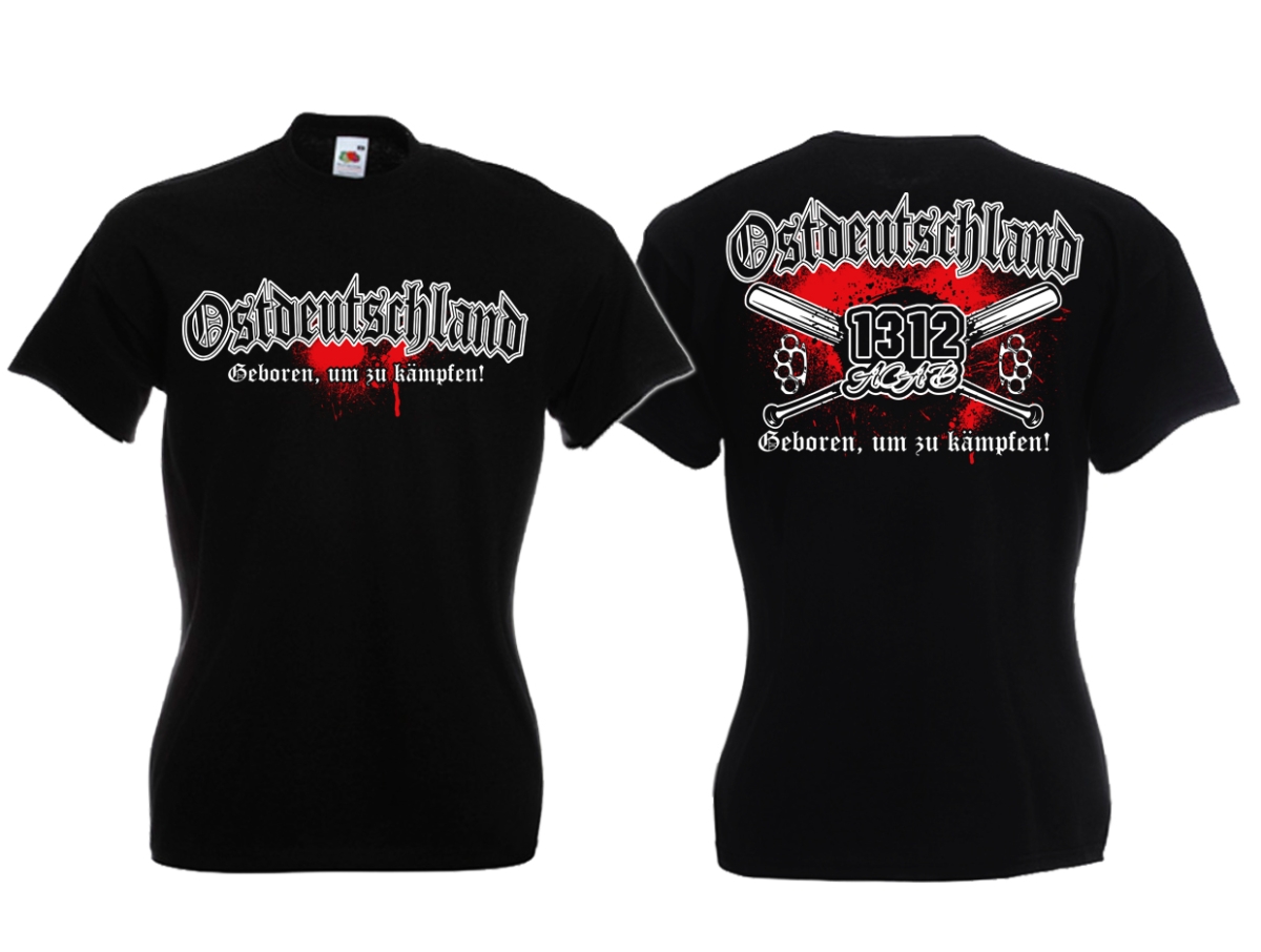Ostdeutschland - 1312 - Geboren um zu kämpfen - Frauen Shirt - schwarz