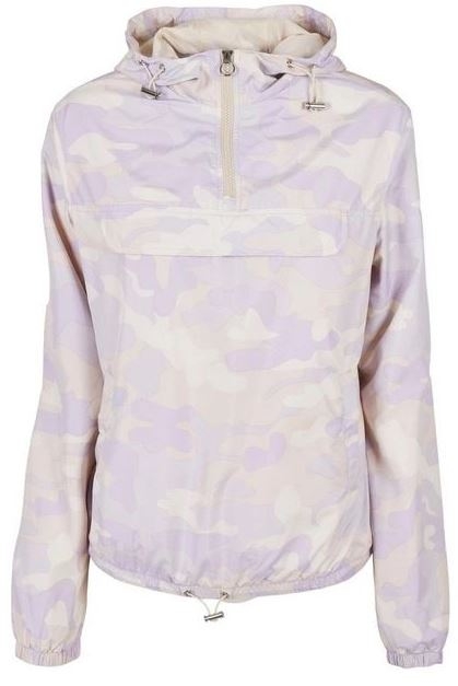 Ladies Camo Pull Over Jacket - lilaccamo