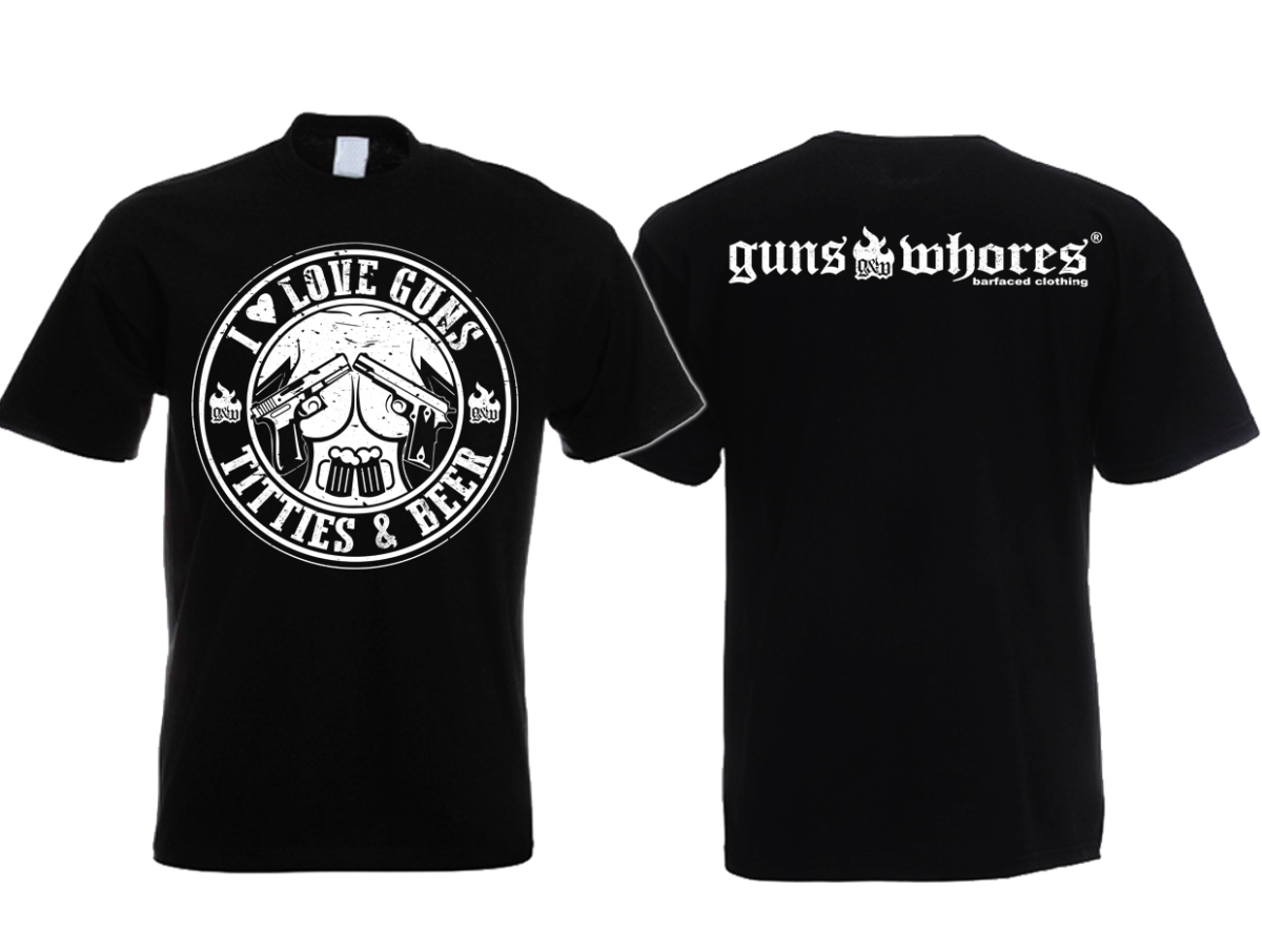 I love Guns, Titties & Beer - Männer T-Shirt - schwarz