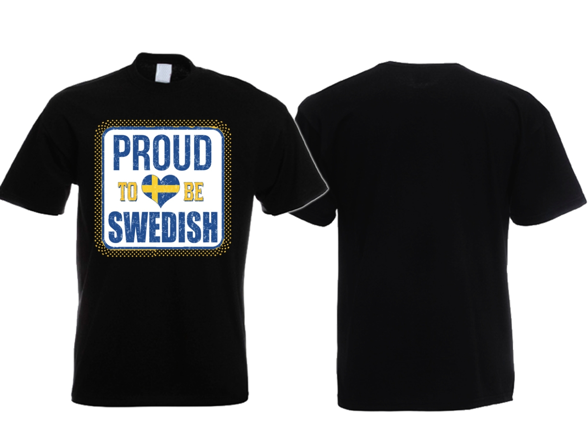 Proud to be Swedish - schwarz