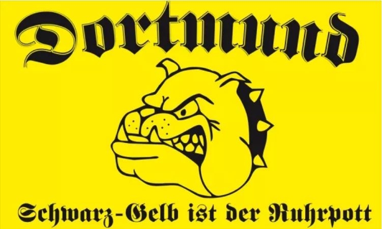 Fahne - Dortmund - Bulldogge Schwarz Gelb ist der Ruhrpott (111)