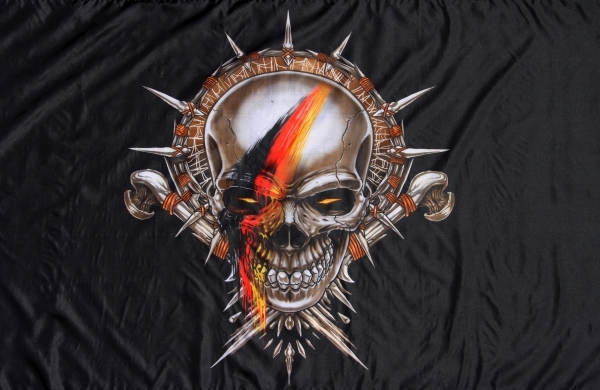 Fahne - Deutschland - Totenkopf Skull (202)