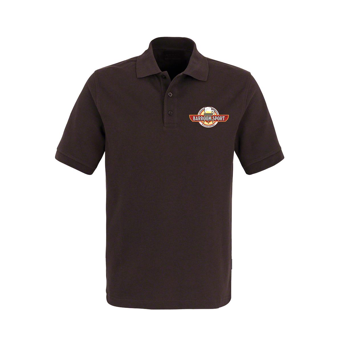 Barroom Sport - Männer Polo Shirt - Drinkstyle Clothing Logo - braun