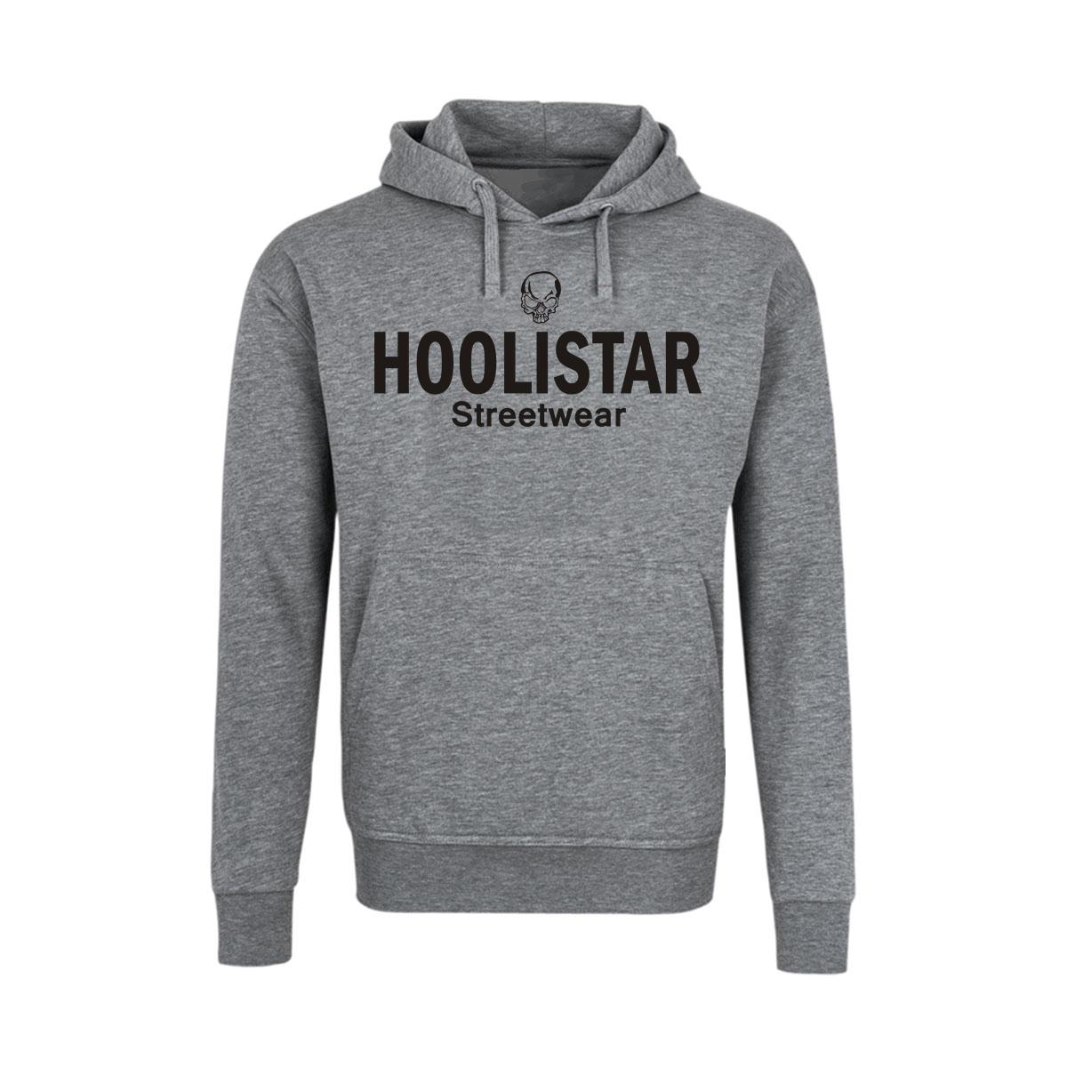 Hoolistar Streetwear - Männer Kapuzenpullover - grau meliert
